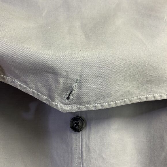 cabi  Tanner Linen Trench Coat Light Blue/Purple Silver Lake Medium #5296 - Picture 7 of 16